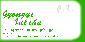 gyongyi kuliha business card